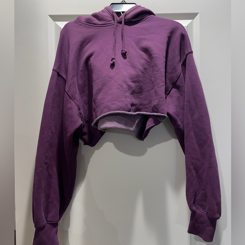 Aritzia Cropped Purple Hoodie